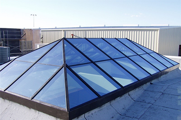 How to install a patio roof with a bubble skylight