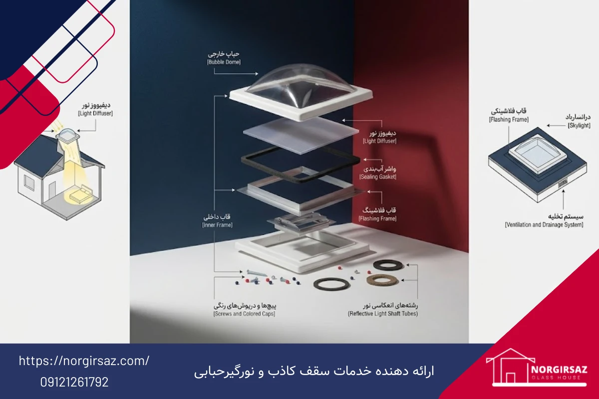 اجزای نورگیر حبابی