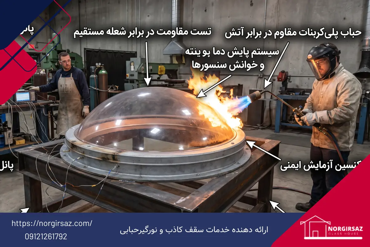 آیا نورگیر حبابی واقعاً ضد حریق است؟
