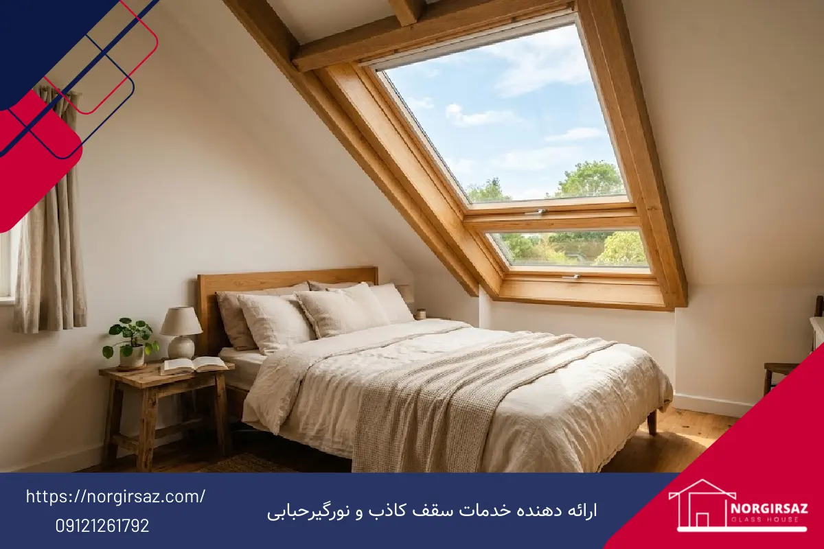 پنجره نورگیر اتاق خواب